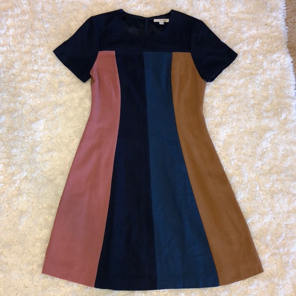 Boden Dresses & Skirts - Boden Color Block Fit & Flare Wool Dress